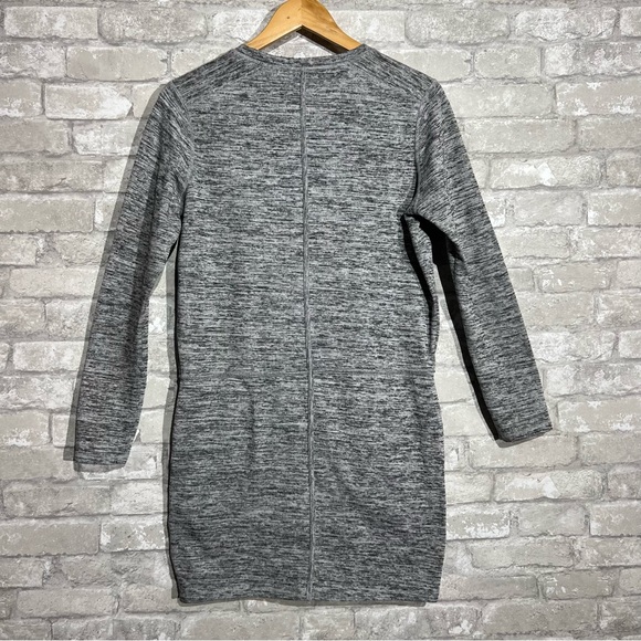 Athleta Women's Medium Heather Gray Tshirt Sweatshirt Dress Long Sleeve Modest - Picture 2 of 7